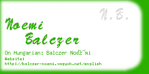 noemi balczer business card